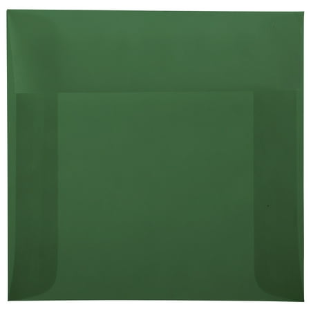 UPC: 0639713261677 | JAM Paper & Envelope 6 x 6 Translucent Envelopes  Racing Green  25/Pack