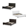 thumbnail image 5 of Euro Complete Faux Leather Upholstered Platform Bed and Bedding Support System with 30-Inch Headboard, Sable Finish, King, 5 of 5
