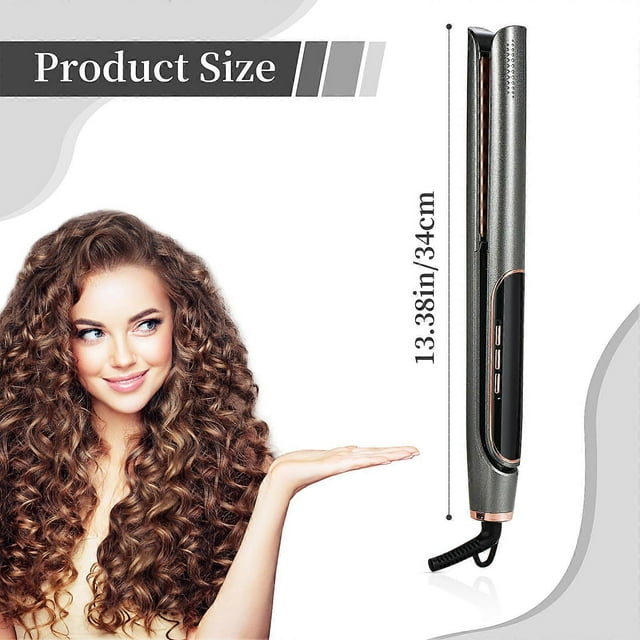 Straight/Curly Hair Dual Use Hair Curler Portable Hair Flat Iron Curling Styling Tool
