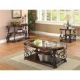 thumbnail image 3 of Coaster Sir Rawlinson Traditional Glass Top Sofa Table in Merlot, 3 of 3