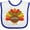 White and Royal, variant on Inktastic Thanksgiving Day Turkey Football Fan Boys or Girls Baby Bib