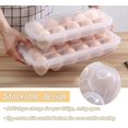 thumbnail image 3 of Huevera para refrigerador, de plástico transparente, con tapa, apilable, con capacidad para 10 huevos., 3 of 5