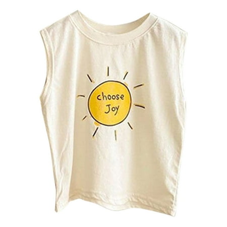 

Newborn Infant Baby Girls Boys Summer Print Cotton Sleeveless Vest Clothes Large Kid