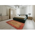 thumbnail image 4 of Ahgly Company Indoor Square Abstract Orange Abstract Area Rugs, 4' Square, 4 of 6