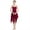 Wine Red, variant on IBTOM CASTLE Women Lyrical Dance Dress Modern Contemporary Ballet Dancewear Spaghetti Strap Chiffon Flowy Dress S White