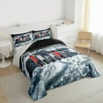 thumbnail image 3 of Manfei Boys Ski Queen Comforter Set, Nature Snow Mountain Bedding Sets, Extreme Sports Themed Bedding Comforter Set, Lightweight Room Decor Reversible 3 Pieces, 3 of 8
