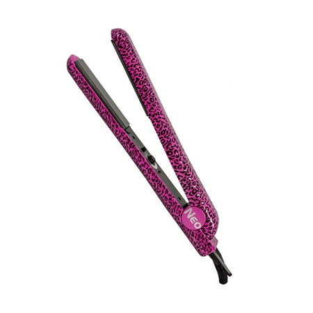 The Neo Choice - Ceramic Pro 1.25" Plates Hair Straightener Flat Iron W/ Temp Control - Pink Leopard