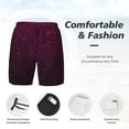 thumbnail image 2 of Kdxio Dark Purple Glitter Print Men's Swim Trunks with Compression Liner 7 Inch Inseam Quick Dry Swim Shorts, 2 of 5
