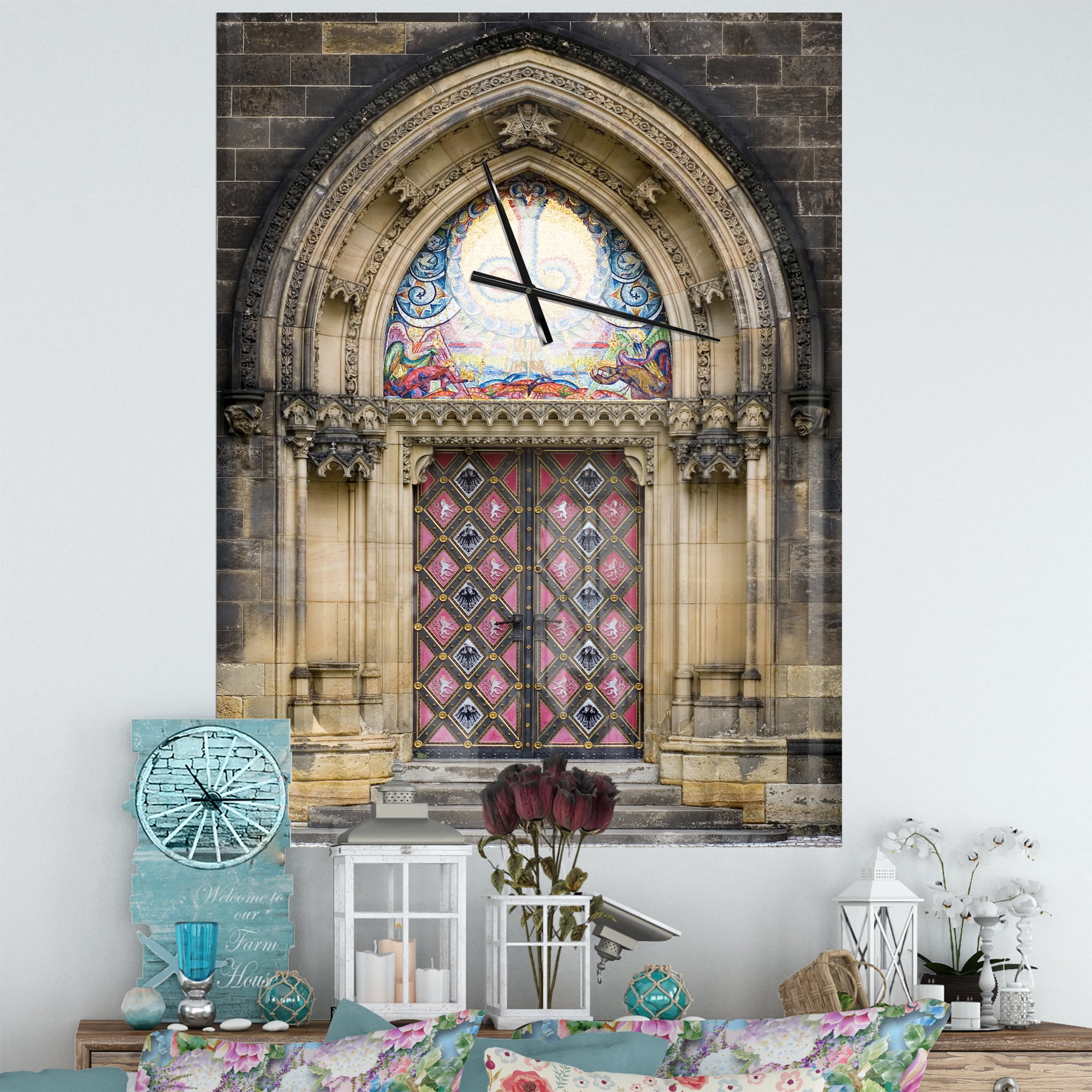 Designart 'Bright 3D Squares' Modern Wall Clock