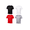 Black / White / Light Grey / Red, variant on Blank Activewear Pack of 5 Men's T-Shirt, Quick Dry Performance fabric