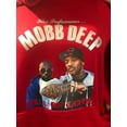 thumbnail image 2 of Mobb Deep hoodie. Red Hell On Earth hoodie with silver logo and graphics. 90s hip-hop. Shook Ones, 2 of 5