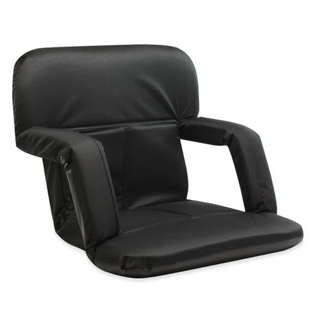 Lafayette Stadium Seat - KHOMO GEAR Stadium Bleacher and Bench Seat Chair with Padded Reclining Cushion and Armrest and Carry Straps