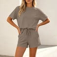 thumbnail image 5 of RongHuan 2 Piece Sets for Women Summer Crewneck T-Shirt Matching Shorts Set with Pockets Casual Travel Outfits Trendy, 5 of 8