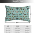 thumbnail image 2 of Rateoe Dachshund Dog Puppy Pattern Decorative Pillow Case,Throw Pillow Covers,Plush Pillow Cover,Soft Pillow Case,Velvet Pillow Case-16"x24", 2 of 6