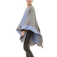 thumbnail image 4 of Women's Cloak Shawl Soft Warm Windproof Wrap Stylish Color Blocking Design for Autumn Spring Winter, 4 of 5