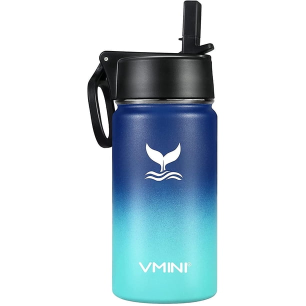 Kids Baseball Vacuum Insulated Water Bottle – 20oz Stainless Steel, Straw Lid, Leakproof, BPA-Free