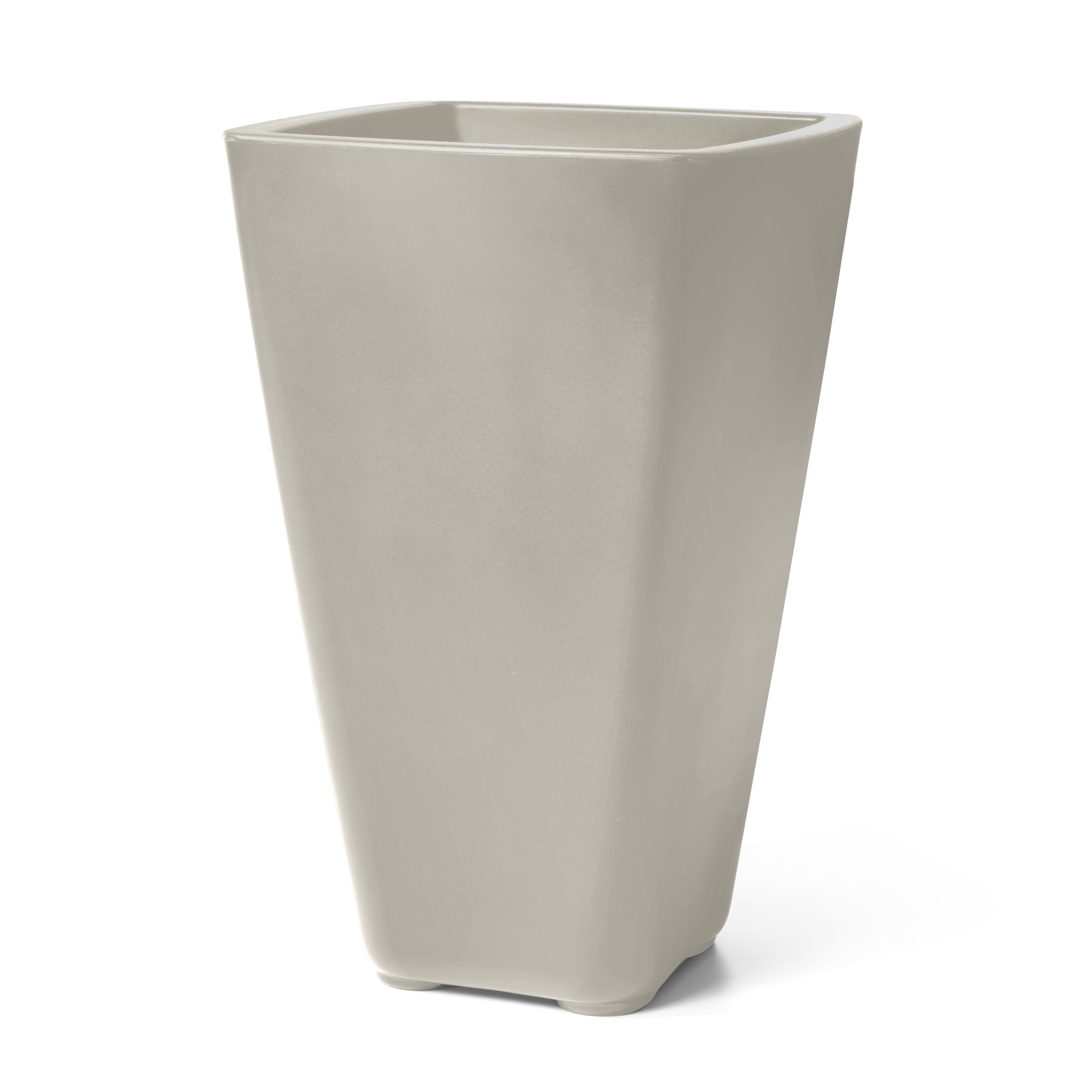 Step2 Bridgeview 26" Concrete  Square Indoor Outdoor Plastic Planter,  Gray