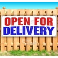 thumbnail image 1 of Open For Delivery 13 oz Vinyl Banner With Metal Grommets, 1 of 4