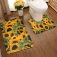 thumbnail image 2 of Yiaed Sunflowers 7 Print Bathroom Mat Set 2 Pieces Mat Anti-Skid Pad Ultra Soft and Absorbent Bathroom Bath Mat Contour Bath Rugs for Toilet Base, 2 of 6