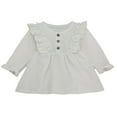 thumbnail image 1 of EIMELI Toddler Kids Baby Girls Long Sleeve Ruffle Party Princess Button Tutu Dresses Infant Clothes, 1 of 6