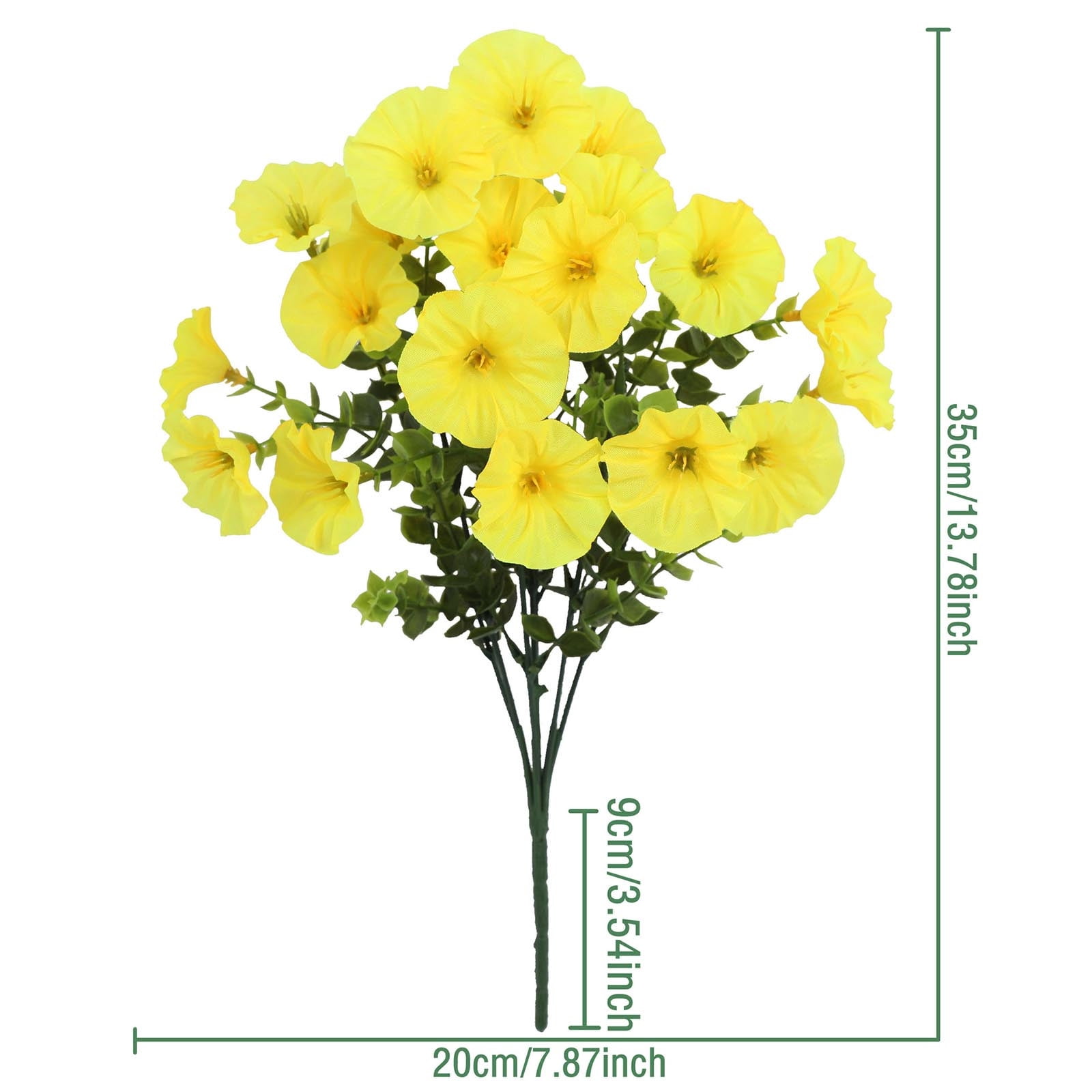 Outdoor Artificial Flowers Realistic, QQZ Weather Resistant Fake Flowers for Garden Decor, 6PC Silk Morning Glory Arrangements Patio Decorations