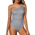 thumbnail image 2 of kamemir Swimsuit Women's One Piece Swimsuit Tummy Control Bathing Suit Cutout Tie Knot Swimwear(Grey,M), 2 of 6