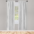 thumbnail image 3 of Ambesonne Tribal Curtains, Arrows Black and White, Pair of 28"x84", Charcoal Grey, 3 of 5