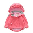 thumbnail image 3 of Kogui Raincoat for Girls Girls Plush Warm Jacket Hooded Soft Fleece Kids Winter Coat with Zipper and Pockets for Toddler Little Girls Sizes 12M-8Y (Pink,7-8 Years), 3 of 3