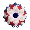 thumbnail image 2 of Clearance Wreath under $10,Ndependence Day Wreath Patriot Wreath American Flag Red White Blue Ornament, 2 of 7