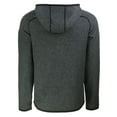 thumbnail image 3 of Men's Cutter & Buck  Heather Charcoal Washington Commanders  Helmet Mainsail Sweater-Knit Full-Zip Hoodie, 3 of 3