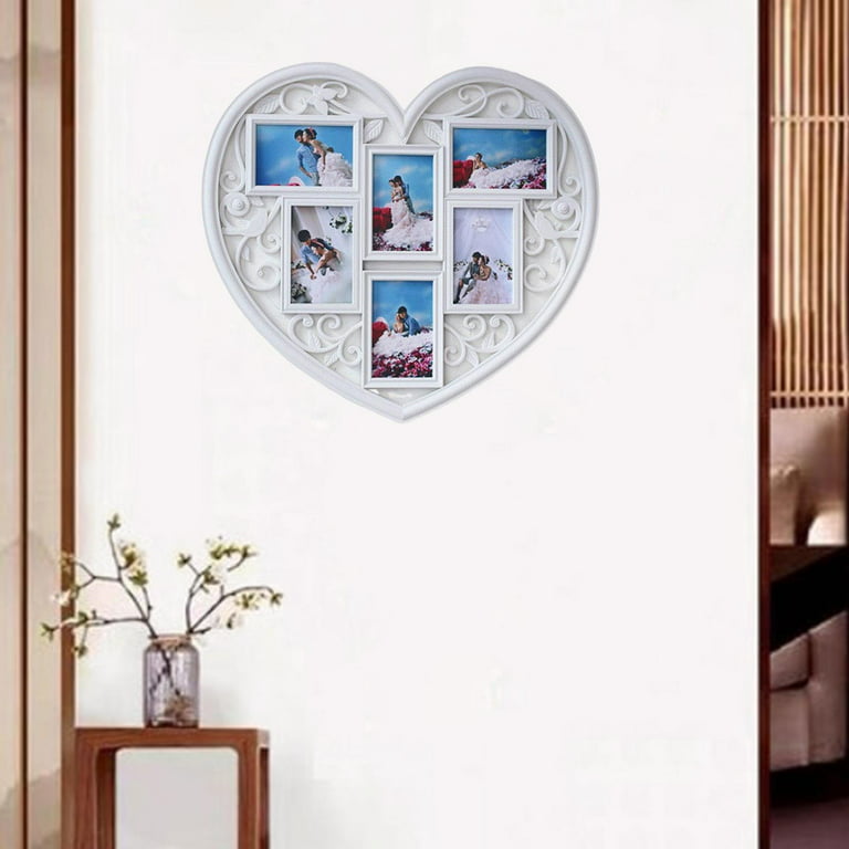 Picture Frame Decorative White Heart shape Picture Frame - Temu
