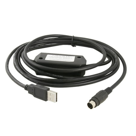 Unique Bargains Unique Bargains Black USB to RS422 PLC Programming Cable 2.5M for Mitsubishi SC-09 FX