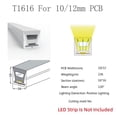 thumbnail image 3 of Tira de luces LED de neón flexible de 1 a 5 m/pieza con carcasa de perfil para empotrar, resistente al agua, IP67, para decoración de exteriores, 3 of 5