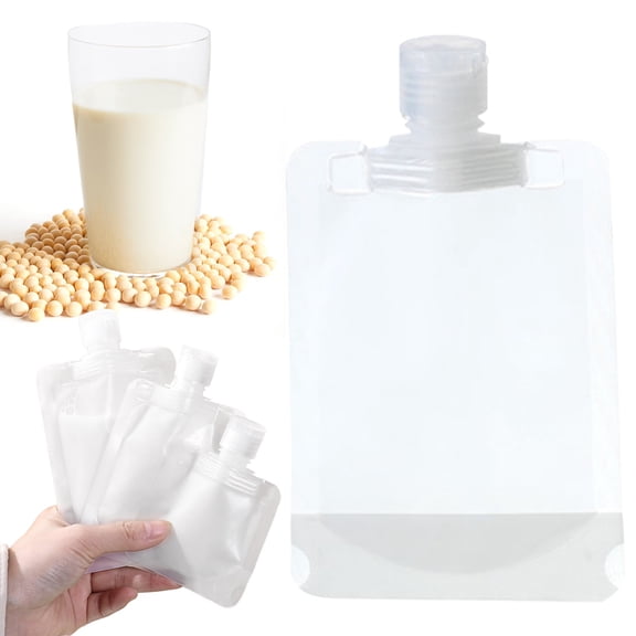 Reusable Plastic Pouches, Versatile Liquid Carriers for Picnics and Outings, Travel for Toiletries, Squeeze Bulk Pouches, Refillable Containers for Shampoo Conditioner Lotion Soap Liquids (30ml)
