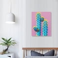 thumbnail image 4 of COMIO Cactus Wall Art Colorful Succulent Wall Decor Desert Plant Canvas Pictures Pop Mexican Decor Bathroom Kitchen Artwork Boho Poster Bright Pink Painting for Living Room Bedroom Home Decoration, 4 of 5