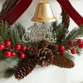 thumbnail image 4 of Christmas Wreath Decor under $5! Cagogo Christmas Rattan Wreath with Bells, Red Berry Branch Door Hanging, Festive Window Decoration, Holiday Wall Decor, Traditional Christmas Wreath with Bow, 4 of 6