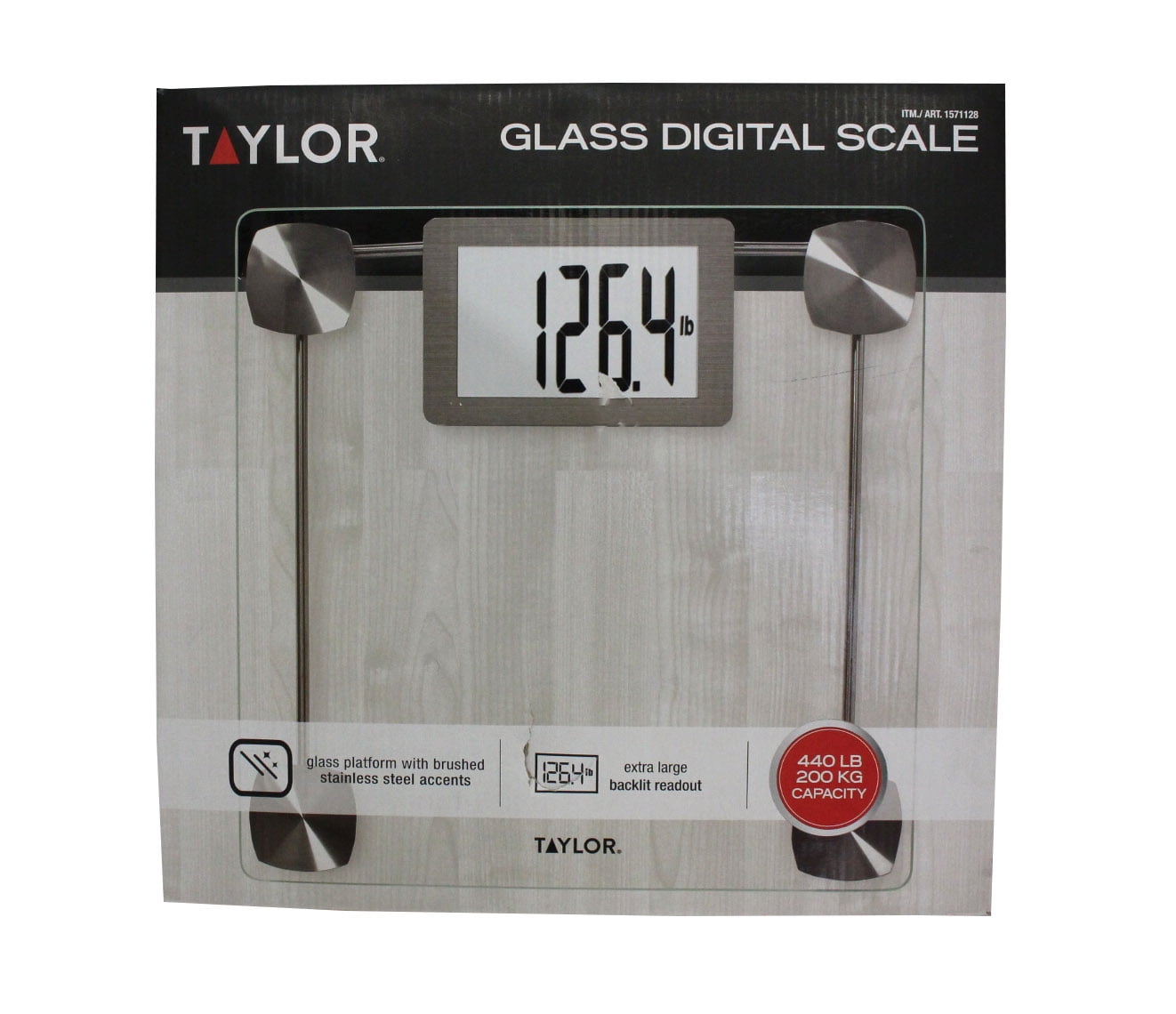 Taylor Digital Glass Bathroom Scale with Backlit Display 440lb 200kg  capacity!