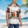 thumbnail image 5 of Balery Yak Print Men's Hawaiian Shirts Short Sleeve Beach Shirt Relaxed Fit Vacation Button Down Shirts-Medium, 5 of 9