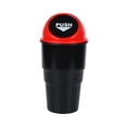 thumbnail image 2 of Portavasos genérico para coche, bote de basura con tapa, cubo de basura pequeño para coche, cubo de almacenamiento para coche tapa roja, 2 of 9