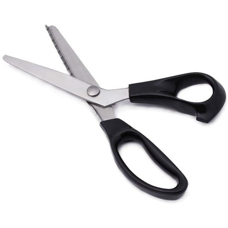 Tohuu Scissors For Fabric Cutting Pinking Shears Scissors For Fabric  Comfort Grip Handled Professional Fabric Crafts Dressmaking Zigzag Cut Scissors  For Sewing beneficial 