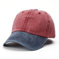 thumbnail image 2 of ZQUUVOU Unisex Classic Baseball Cap Low Hat Unconstructed Plain Cotton Men Women Wine, 2 of 3