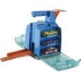 thumbnail image 2 of Hot Wheels Toy Car Track Set, Display Launcher & 2 1:64 Scale Vehicles, Visible Storage for 6 Cars Toy Cars, Connects to Track, 2 of 6