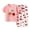 Red, variant on Lovzfmll 2-Piece Girl's Bunny Sleepwear Set, Short Sleeve Top & Long Pants, Sleepwear Outfits for Toddler 1-2 Years