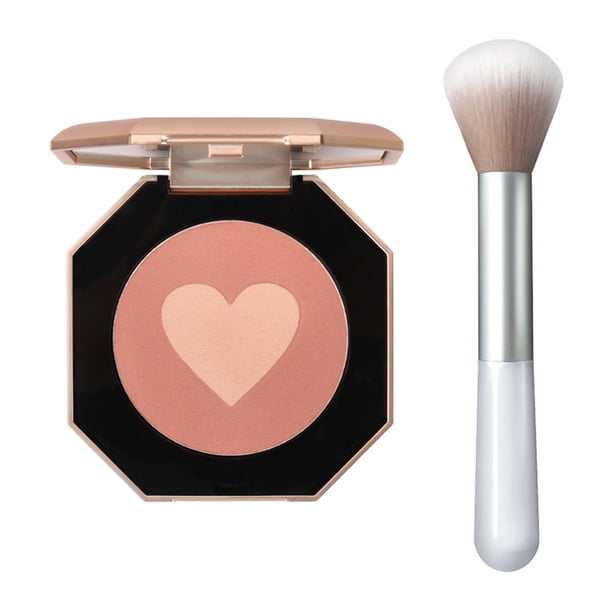 No es fácil volar el rubor de maquillaje nude de dos colores mate en polvo, la caja exterior está hecha de material plástico