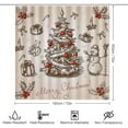 thumbnail image 2 of Shower Curtain and Bath Mat Set, Christmas Tree Pattern Printed on Shower Curtain Sets and Liner Set, Suitable for Small Bathroom Gym Guest Bath, 72 x 72 inches, 2 of 8