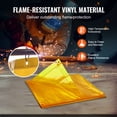 thumbnail image 4 of KFFKFF Welding Barrier & Stand, 6ft x 6ft, Flame-Retardant Vinyl Guard, Mobile with 4 Casters (2 with Brakes), Yellow - Ideal for Workshops & Industrial Safety, 4 of 9