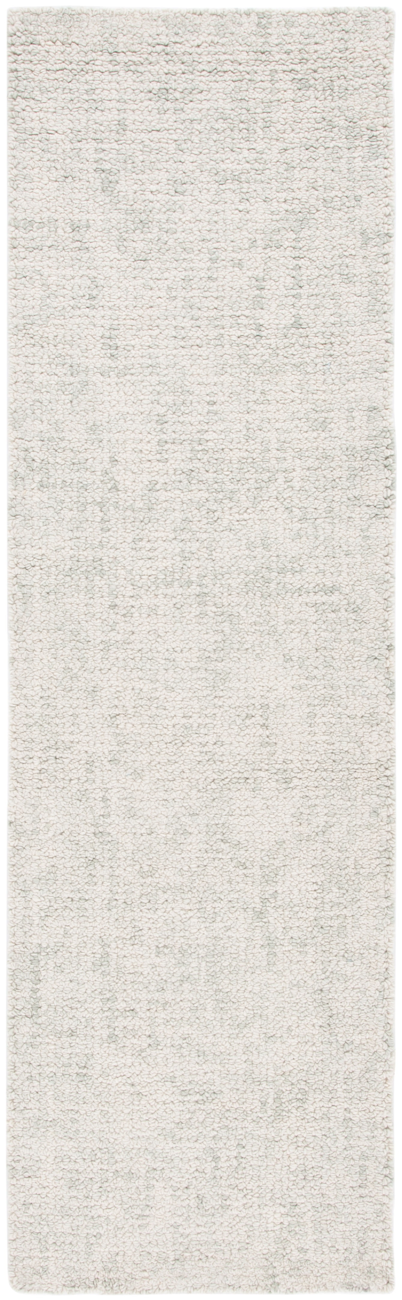 SAFAVIEH Abstract Ethelyn Solid Runner Rug, Light Sage/Ivory, 2'3" x 8'