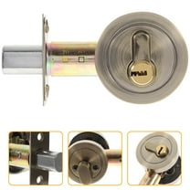STOBOK Zinc Alloy Single Cylinder Door Lock for Bedroom Entry with Anti-pry Feature 1 Set