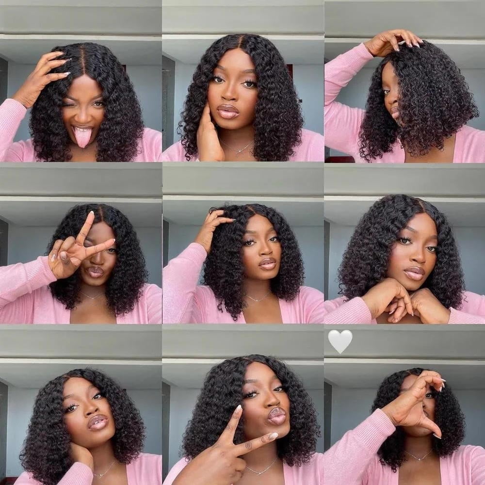 Lace Wig for Women Curly 4x4 Glueless Ready to go Human Hair Wigs Pre-Cut Lace Wig