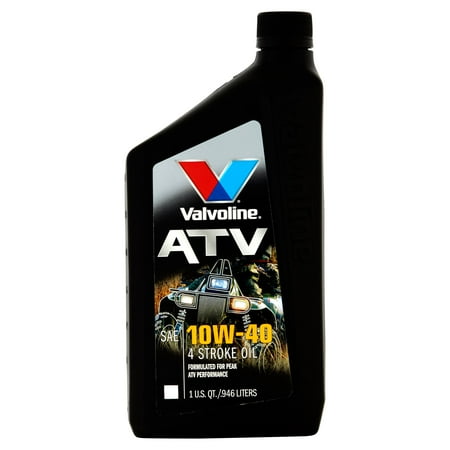 (4 Pack) Valvoline 4-Stroke ATV Conventional 10W-40 Motor Oil, 1 (Best Oil For Atv With Wet Clutch)